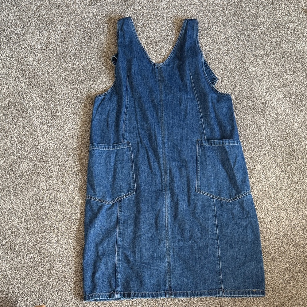 tea n rose Blue Denim Pinafore Dress